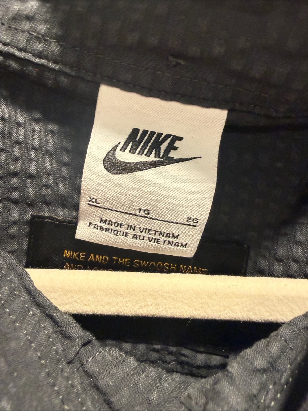 Nike Men’s XL Textured Short Sleeve Button Down Shirt Gray Charcoal Woven Casual - Picture 12 of 13
